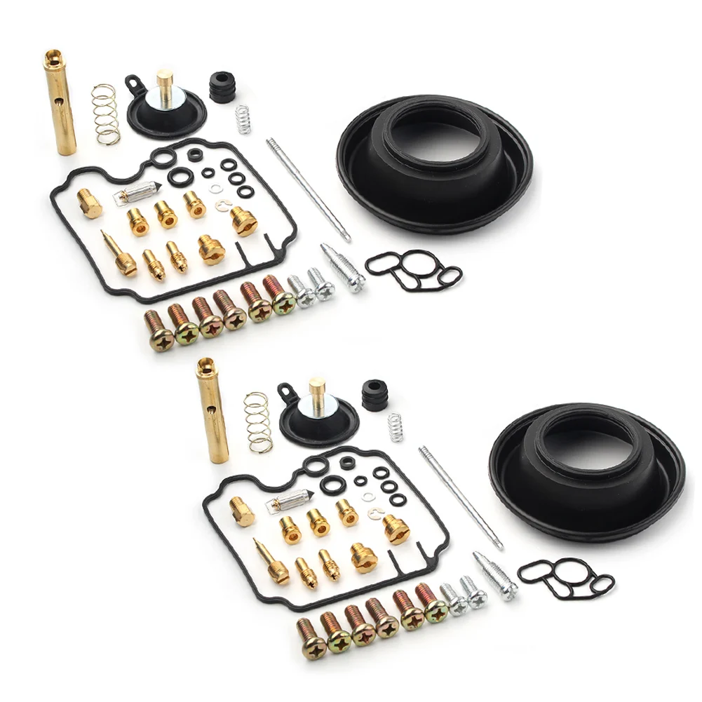 2 Sets Motorcycle Carburetor Repair Kits Rebuild Carb Parts for Yamaha TDM850 1991-1999 Floating Valve