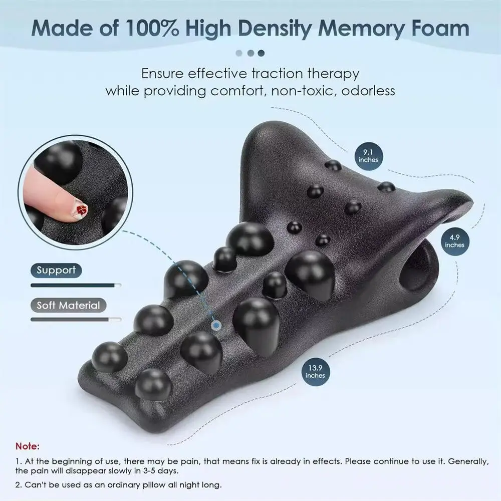 

Customizable Neck Shoulder Stretcher Relaxer Cervical Chiropractic Traction Device Massage Pillow for Cervical Spine Alignment
