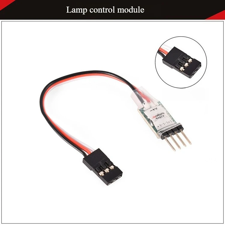 Modelo RC Línea de control de luz de coche Controles remotos Luz de coche intermitente, respiración, módulo de simulación de interruptor de tercer canal