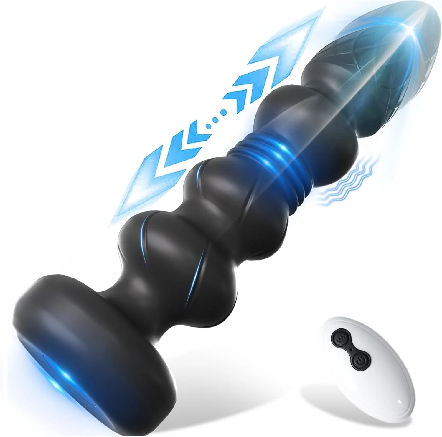 Thrusting Anal Plug Vibrator But pluk Male Prostate Massager Telescopic G Spot Vibrator Stimulator Sex Toys for Women Men 18+