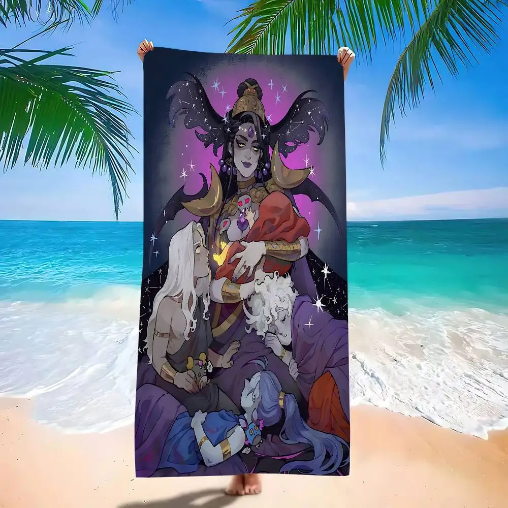 أمين H-Hades أنيمي الشاطئ منشفة السباحة لينة ماصة منشفة الأطفال هدايا للأطفال السفر التخييم الصالة الرياضية