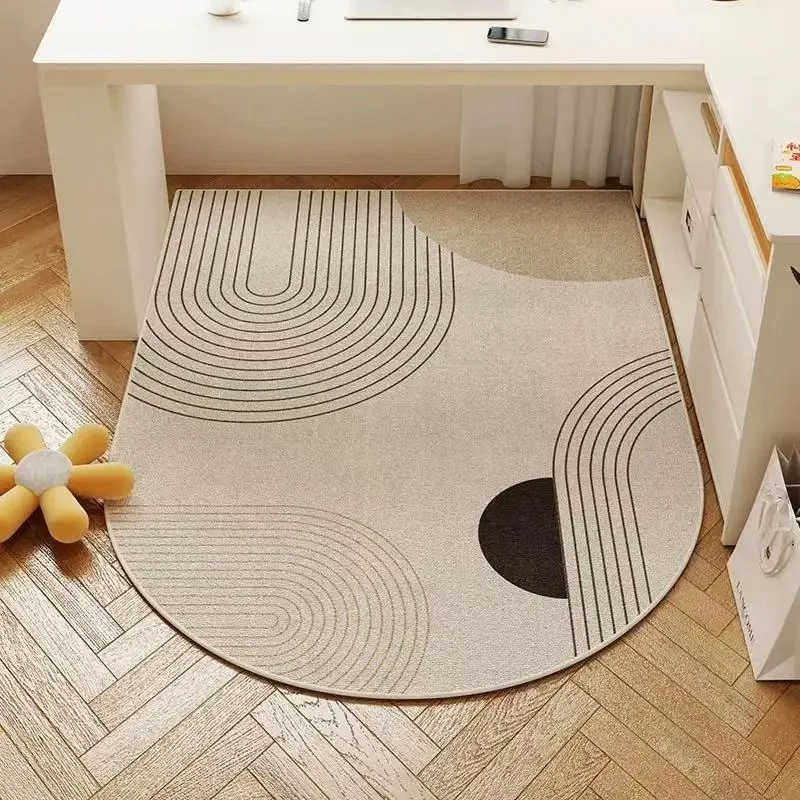 VIKAMA Wabi-Sabi Style Office Chair Mat Non-Slip Wear-Resistant Floor Rug For Desk Bedroom Home Decoration Carpet