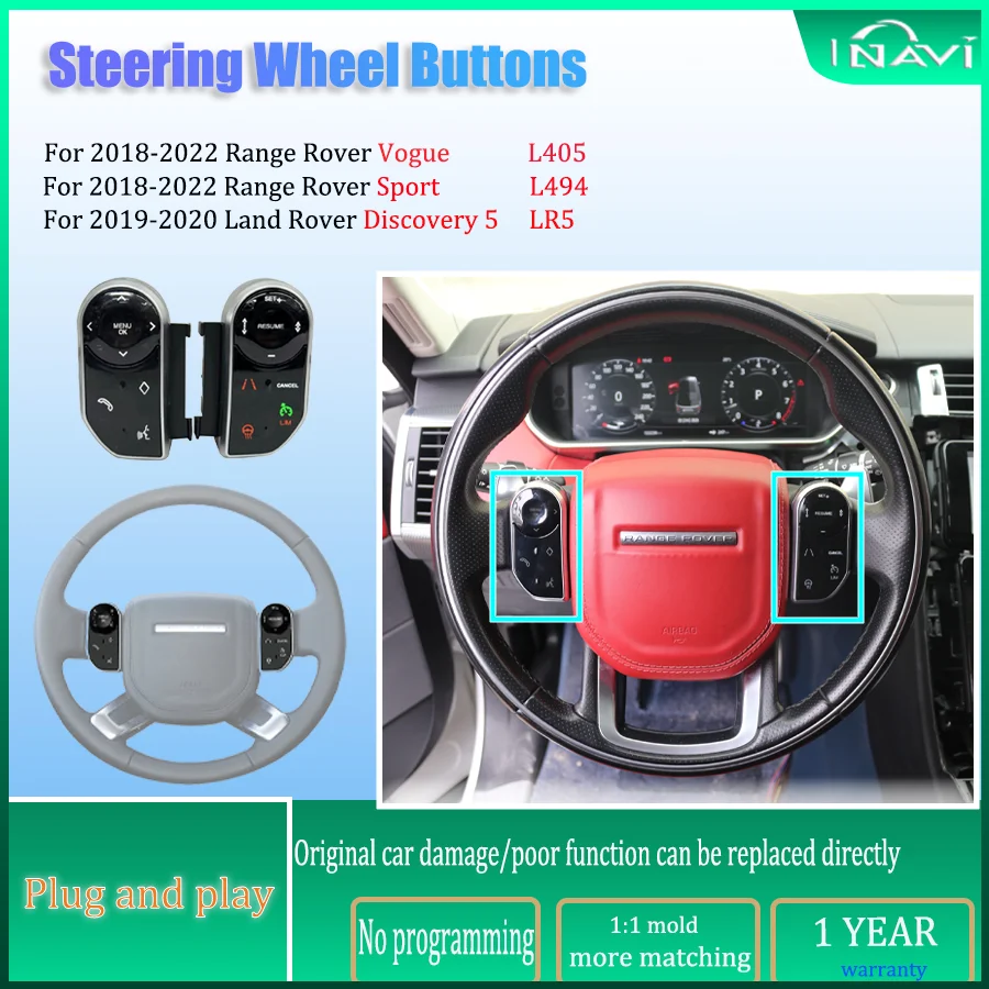 

Steering wheel touch buttons for 2018-2022 Range Rover Sport L494/Vogue L405/ Land Rover Discovery 5 L462