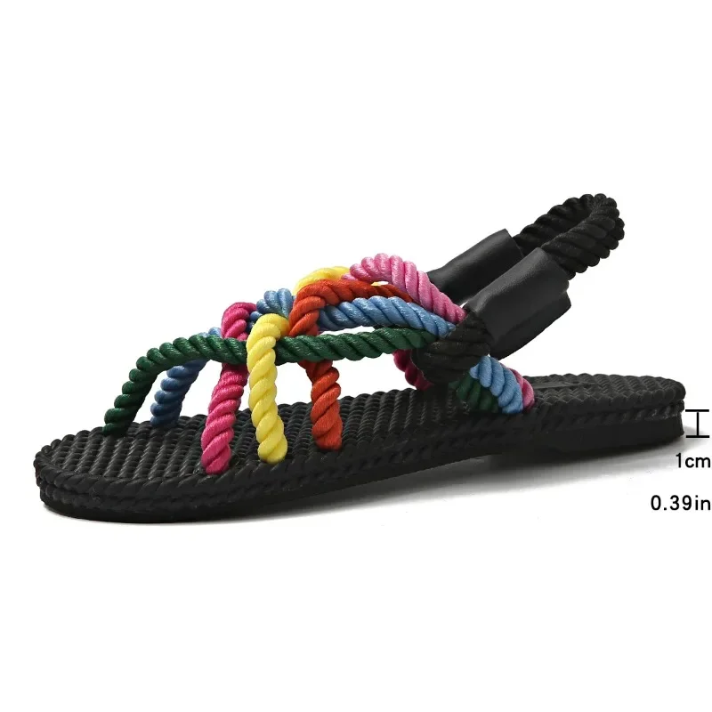 Daily Ladies Shoes 2025 Brand Peep Toe Women's Sandals Fashion Narrow Band Sandals Women New Plus Size Mixed Colors Flat Sandals