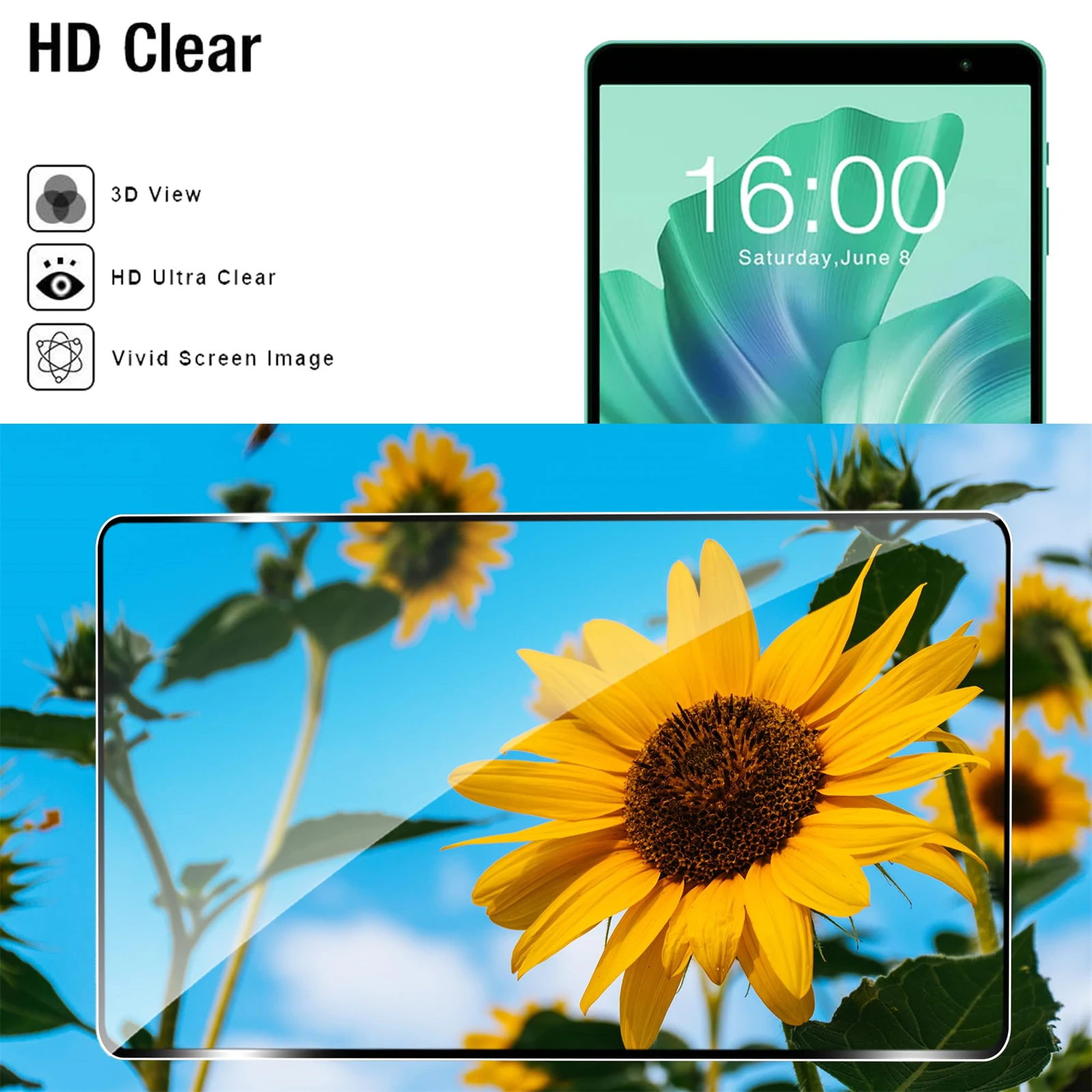 Screenprotector Voor Teclast P 85T 8 Inch Bubble-Free 9H Hardheid Krasbestendige Gehard Glas Film Voor Teclast P 85T 8 "2023