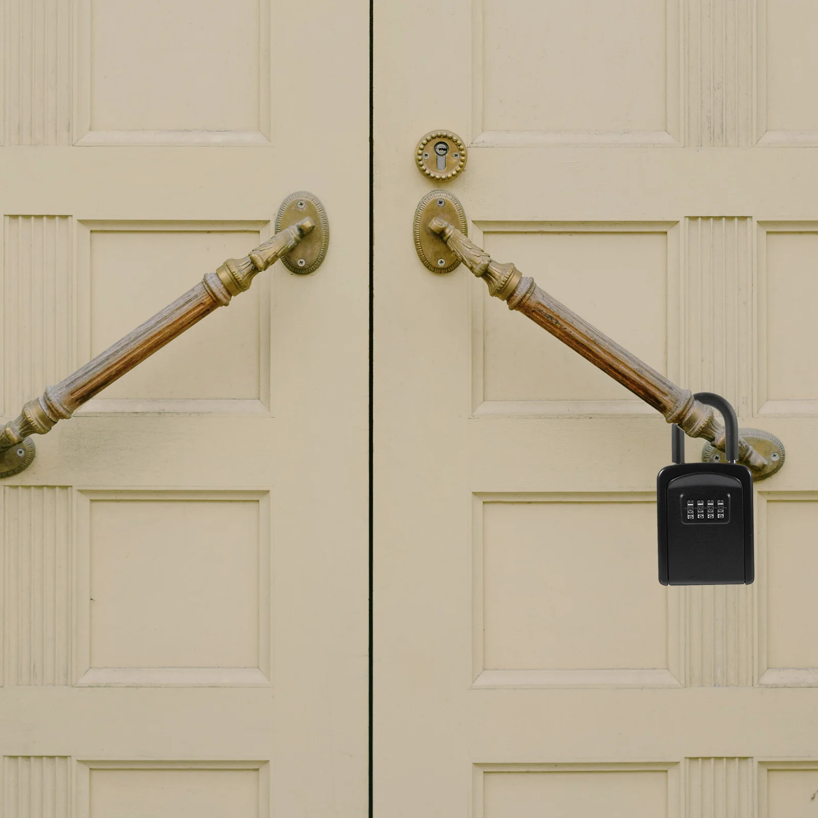 Weatherproof Key Lock Box, Código Combinação Segurança Lock, Armazenamento Ao Ar Livre Chave, Metal Lock Box