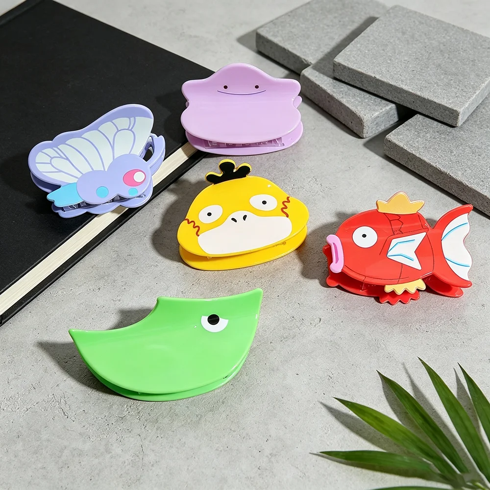 Kawaii Pokémon Inspired Cartoon Hair Claw Clip Cute Psyduck Magikarp Ditto Butterfree Acrylic Jaw Clips Hair Accessories for Fan