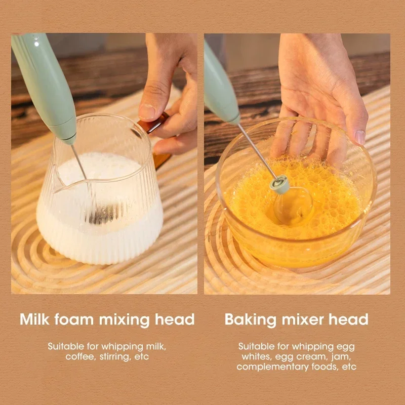 خلاط كهربائي منزلي متعدد الوظائف، خلاط يدوي لاسلكي، شحن USB، خلاط خلط دقيق البيض المحمول