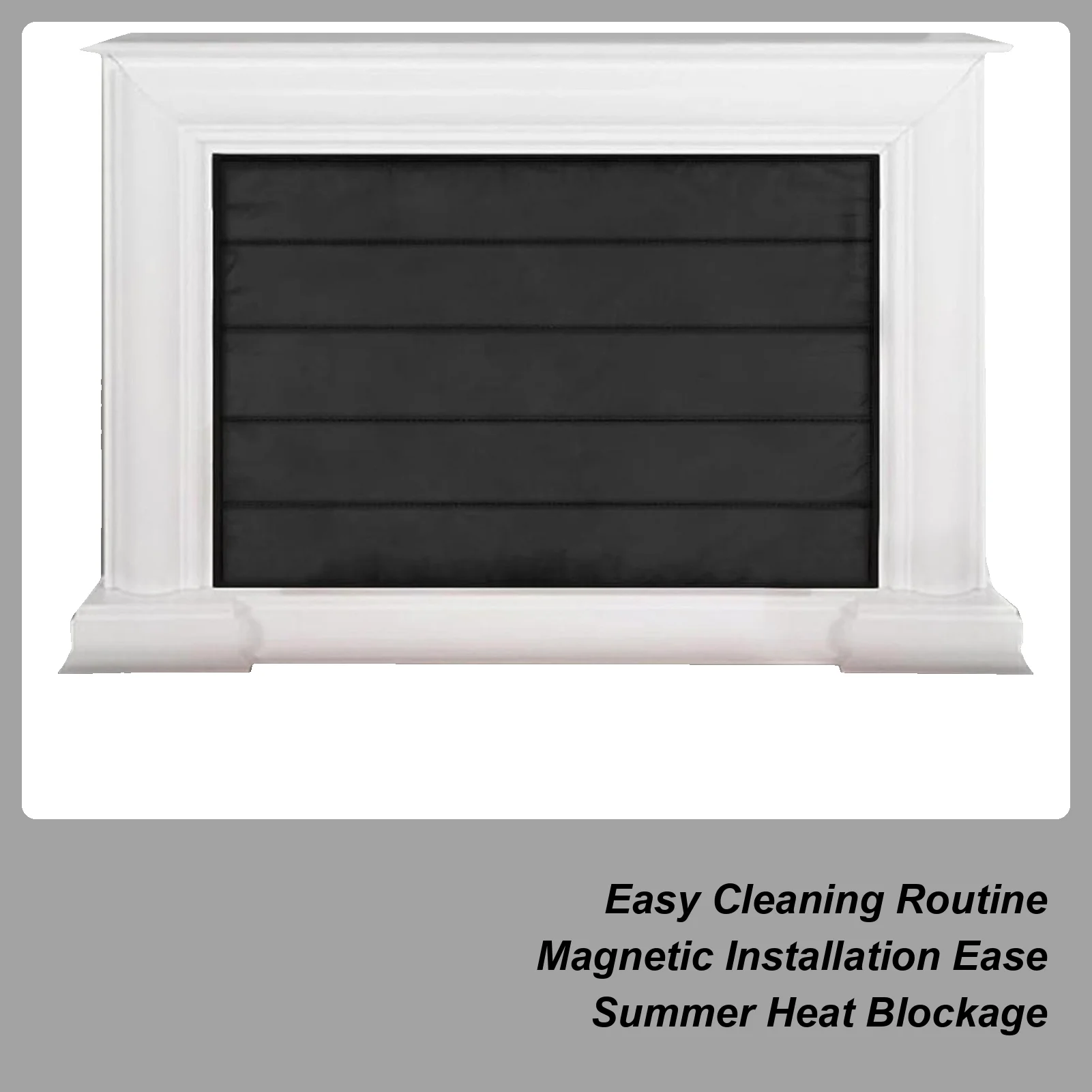 Magnetic Fireplace Blanket Magnetic Fireplace Draft Stopper With Built-in 12 Strong Magnet Stops Heat Loss Flame-Retardant Fire