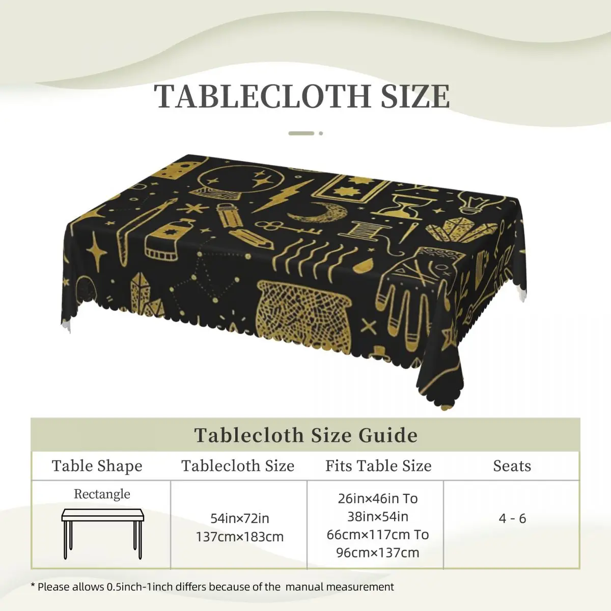 Curiosities Bone Skull Customized Rectangular Tablecloth Oilproof Table Cover for Festival Party Decorations Table Cloth