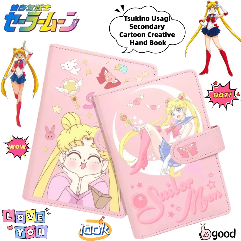 

Новый Сейлор Мун Цукино Усаги, вторичная анимация, периферийные устройства, студенческий блокнот, индивидуальный мультфильм, милая креативная ручная книга, подарок