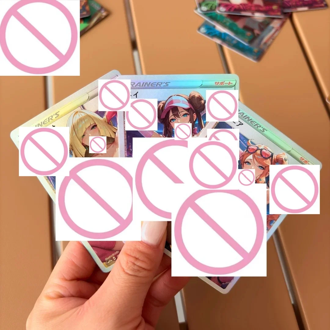 ACG Goddess Story Love Sonia Cynthia Rosa DIY Folding Flash Card Eeveelution Single Animation Game Collection Card Toy Gift view 6