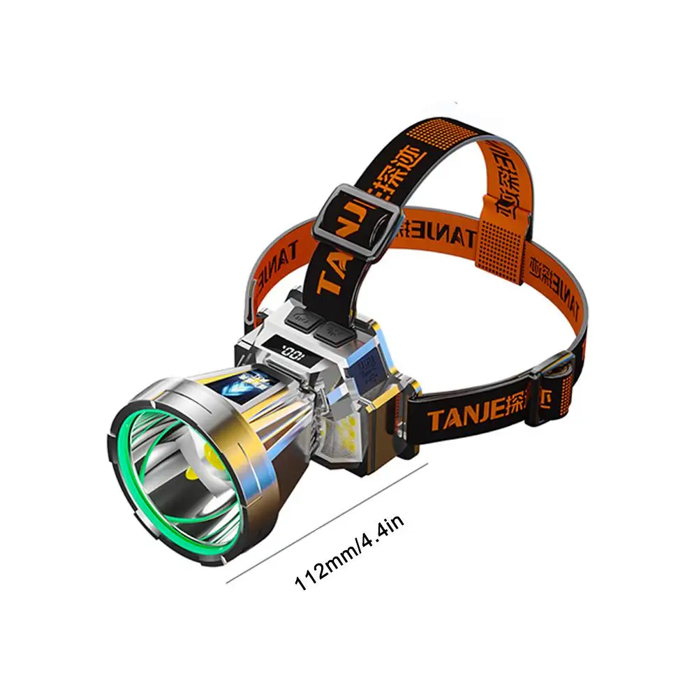 Lampu depan LED Super terang, lampu depan memancing, senter portabel, lampu depan Sensor gerak dapat dipakai ulang, lampu berkemah luar ruangan