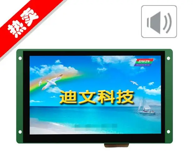 

DMT80480T070_07WT 7 inch capacitive touch screen highlight voice DGUS serial interface screen industry