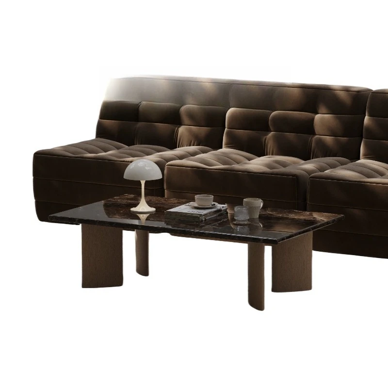 

Coffee table marble rectangular coffee table water cloud sand wabi sabi light luxury living room