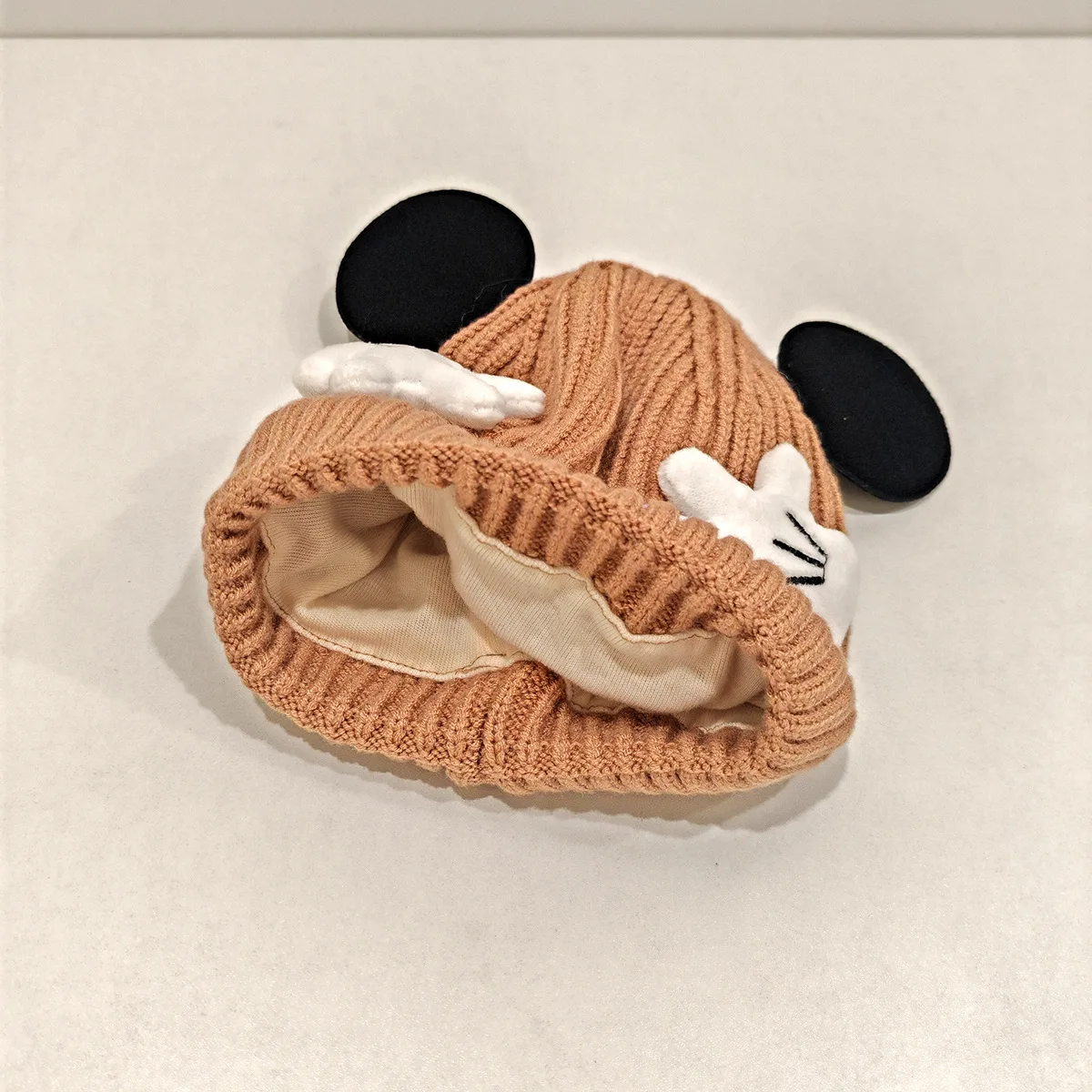 ديزني ميكي ماوس قفاز قبعة 2025 الشتاء محبوك قبعة للبنين بنات، لطيف الكرتون الأذن الدافئة قبعة مبطنة بالصوف للفتيات الفتيان #4
