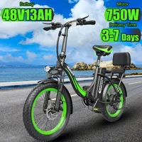 Hidoes Electric Bicycle Folding 750W Powerful Motor 48V13AH Waterproof Lithium Battery E-Bike Adult 20 Inch Tire Electric Bike