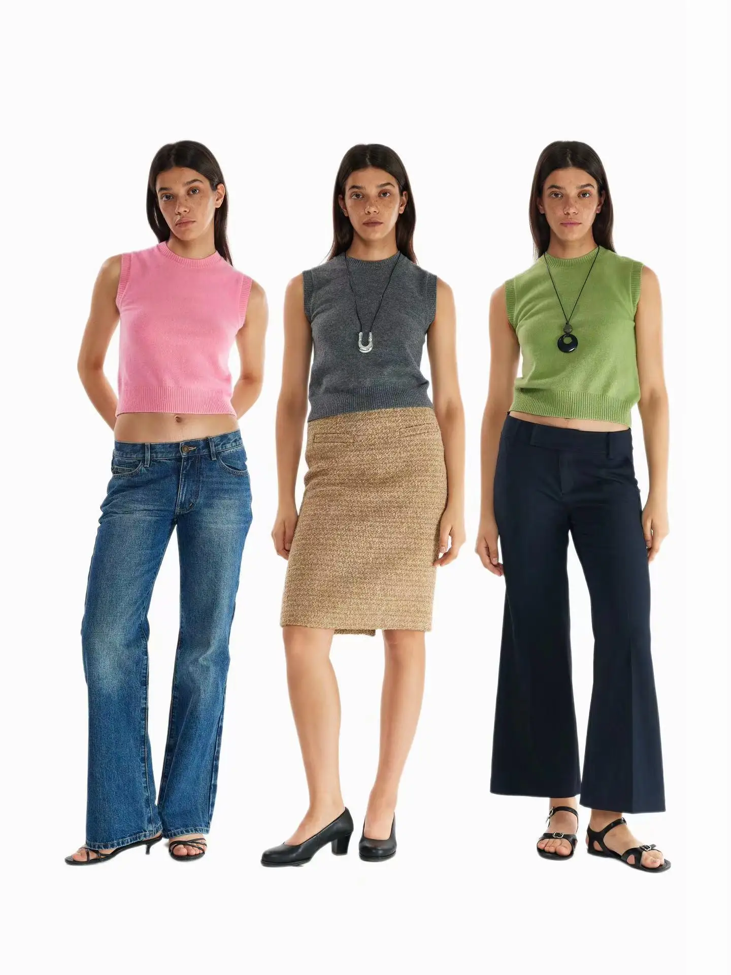 

Облегающий шерстяной жилет Kate round Ne Вязаный свитер Тонкая футболка цвета Внутренняя одежда для поездок на работу Sle Faion для молодых женщин