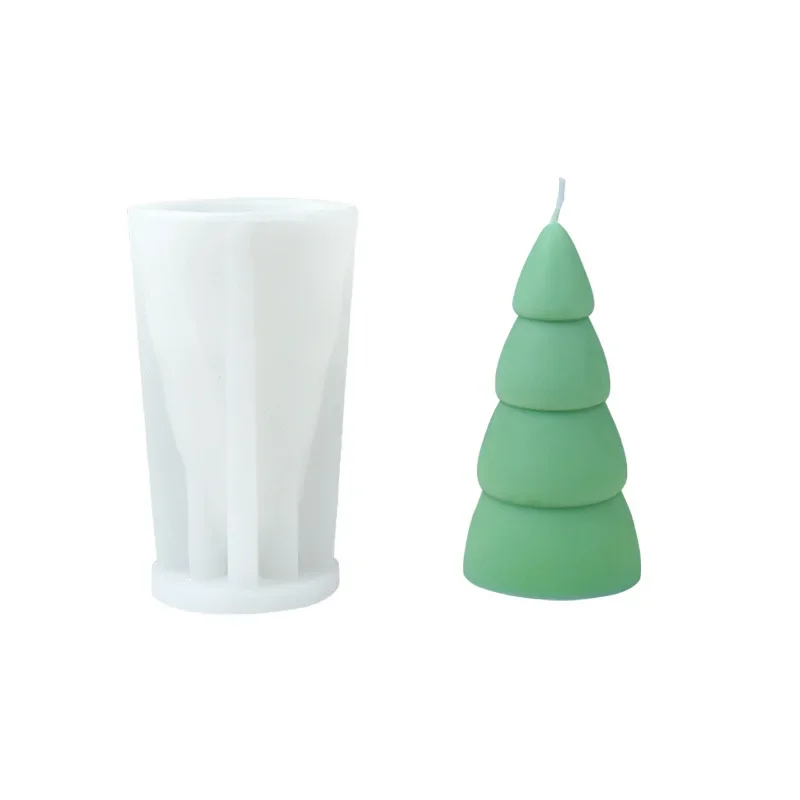 Christmas Tree Silicone Candle Moldes, DIY Decoração de Casa, Xmas Tree Aromaterapia, Gesso Gesso Molde, Artesanato Ornamento Fazendo