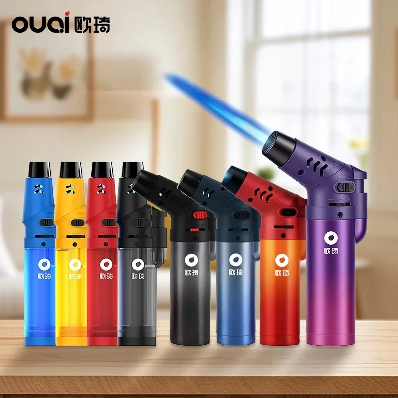 Windproof High Temperature Large Capacity Rotatable Nozzle Inflatable Lighter Jet Flame Outdoor Cigar Welding Lighter