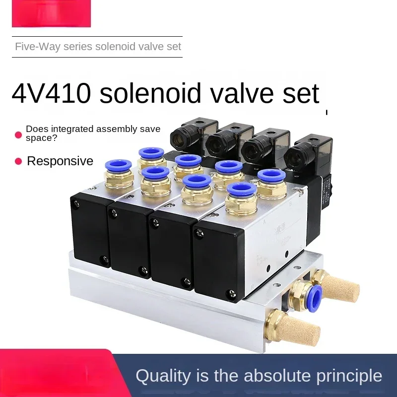 

Solenoid Electric Valve Combination 4v410-15 Pneumatic Valve Solenoid Group Cylinder Electronic Valve