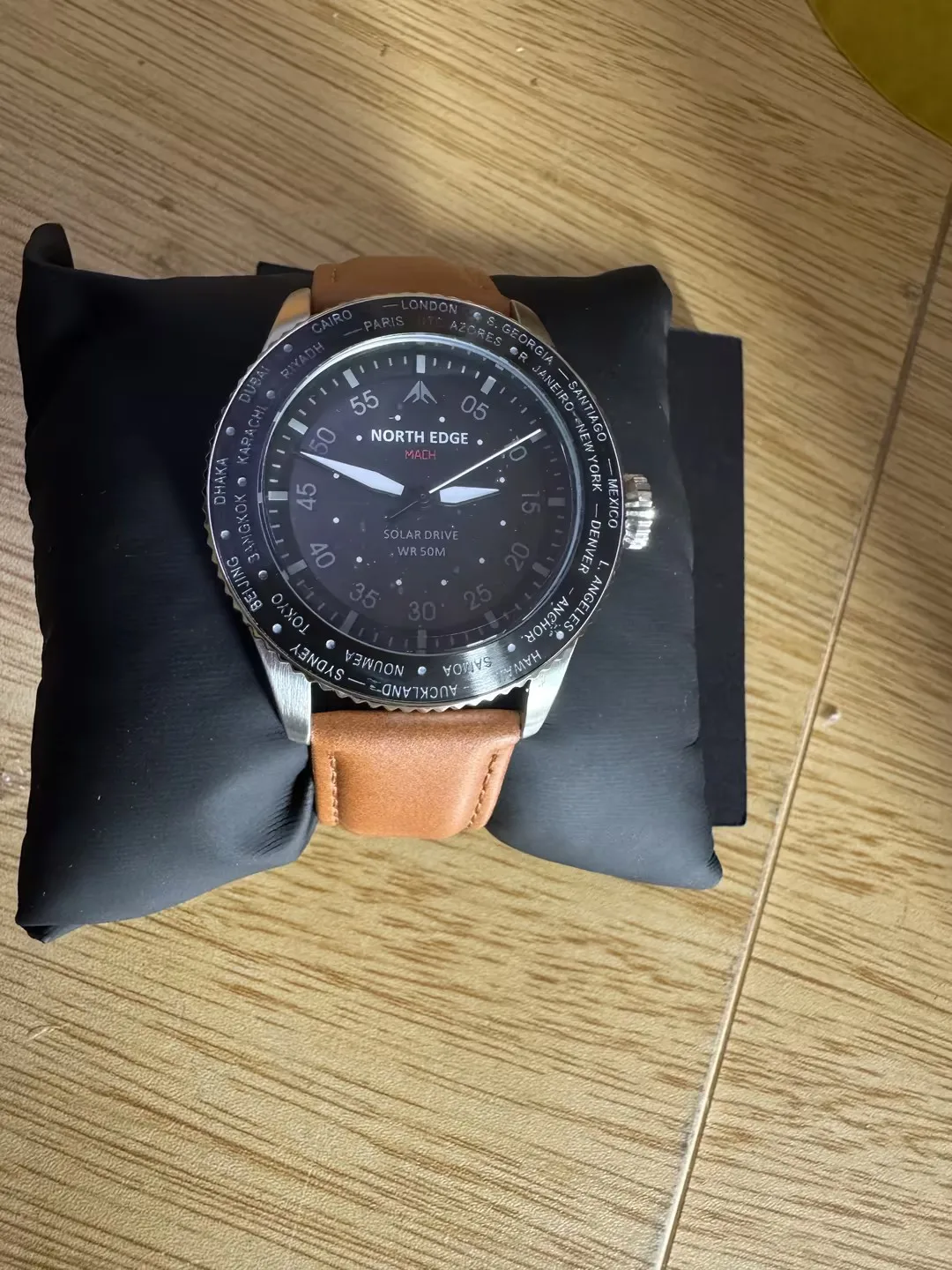 NORTH EDGE MACH Men Pilot Sports Quartz Watch Solar Powered Luminous 50M Waterproof Male Wristwatch