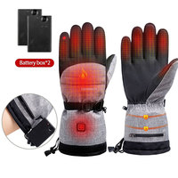 Electric Heated Skiing Gloves Smart Electrical  Winter Warm with Battery Case Gloves Waterproof Touch Screen Hiking Gloves