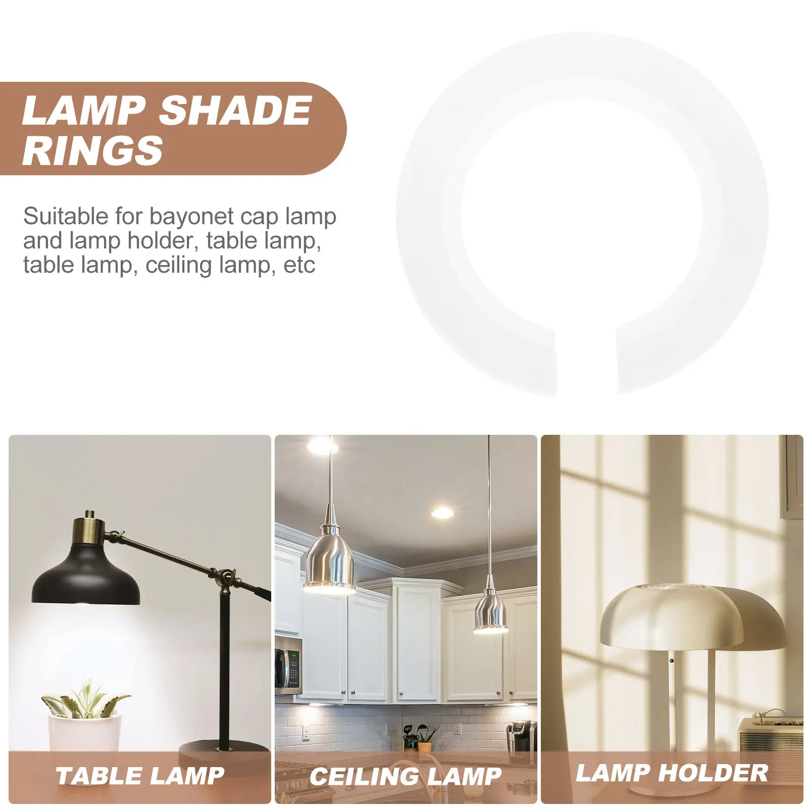 20Pcs Lamp Head Converter Ring Wear-Resistant E27 to E14 Lampshade Adapter Ideal for Home Business Lighting Lamp Shade Adapter