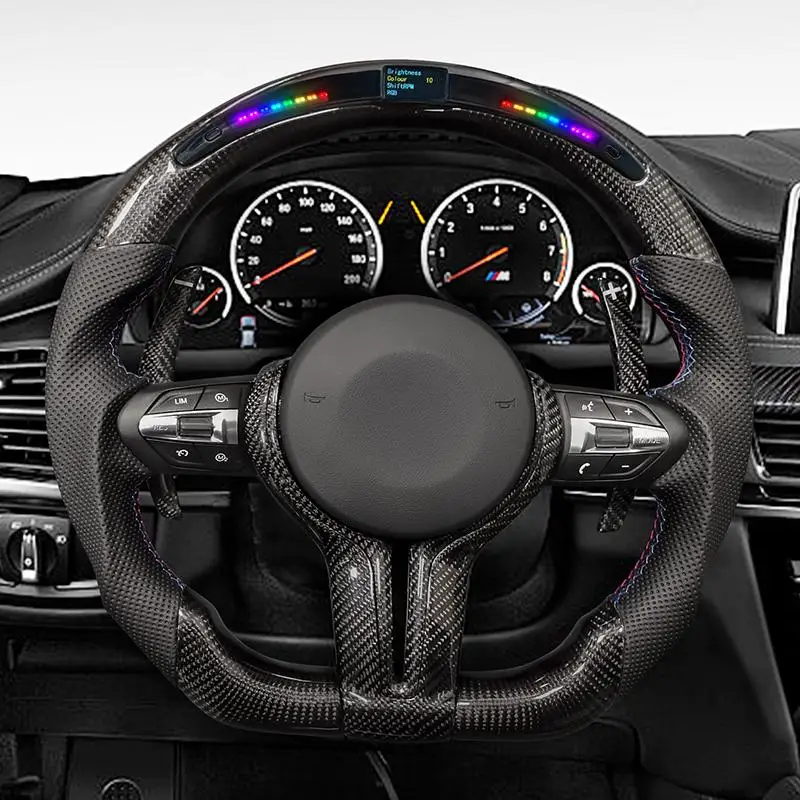 

Carbon Fiber LED Sport Steering Wheel For BMW F01 F30 F10 F11 F20 F21 F25 F31 F34 F32 F33 F36 F22 F25 F80 E90 E92 M2 M3 M4 M5 M6