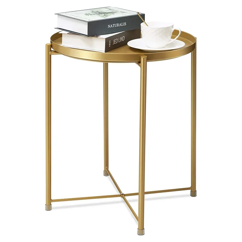 

Новинка! Комплект мебели для гостиной Combohome: недорогой маленький круглый столик, современный металлический черный складной круглый кофейный столик, приставной столик.