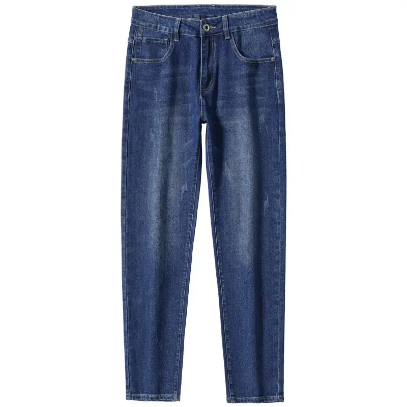 Moda nova masculina baggy calças jeans de alta qualidade outono inverno em linha reta negócios coreano calças formais clássico jeans