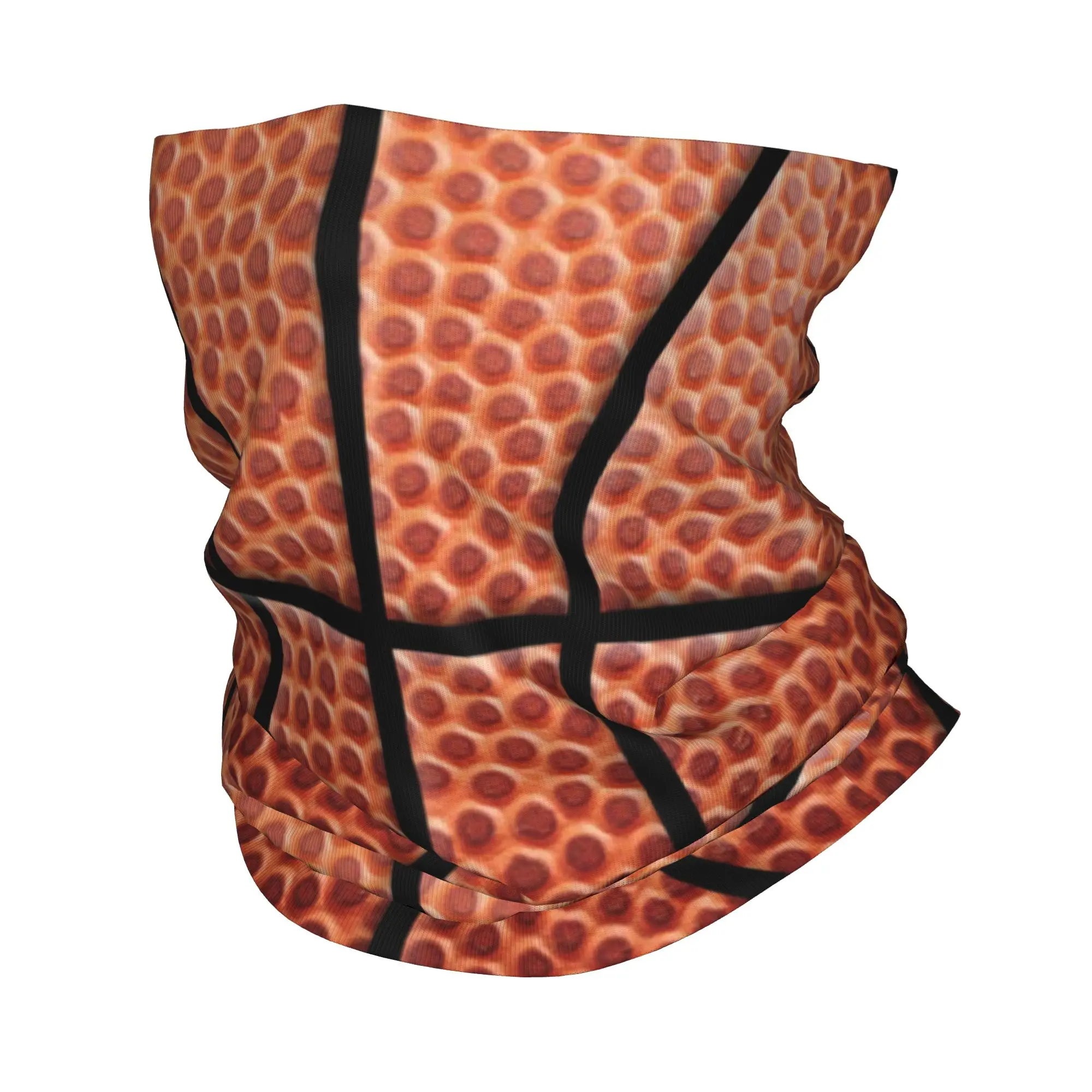 Custom Basketball Leather Design Bandana Neck Gaiter for Hiking Camping Men Women Wrap Scarf Sport Player Gift Headband Warmer