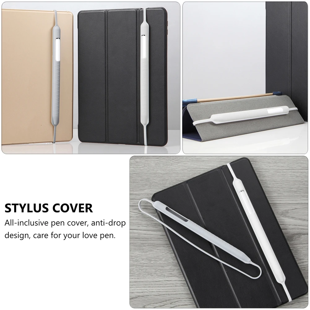 1Pcs Silicone Anti-Drop Protective Case Compatible Pencil 1 2 Elastic Strap Stylus Pencil Protective Sleeve Cover