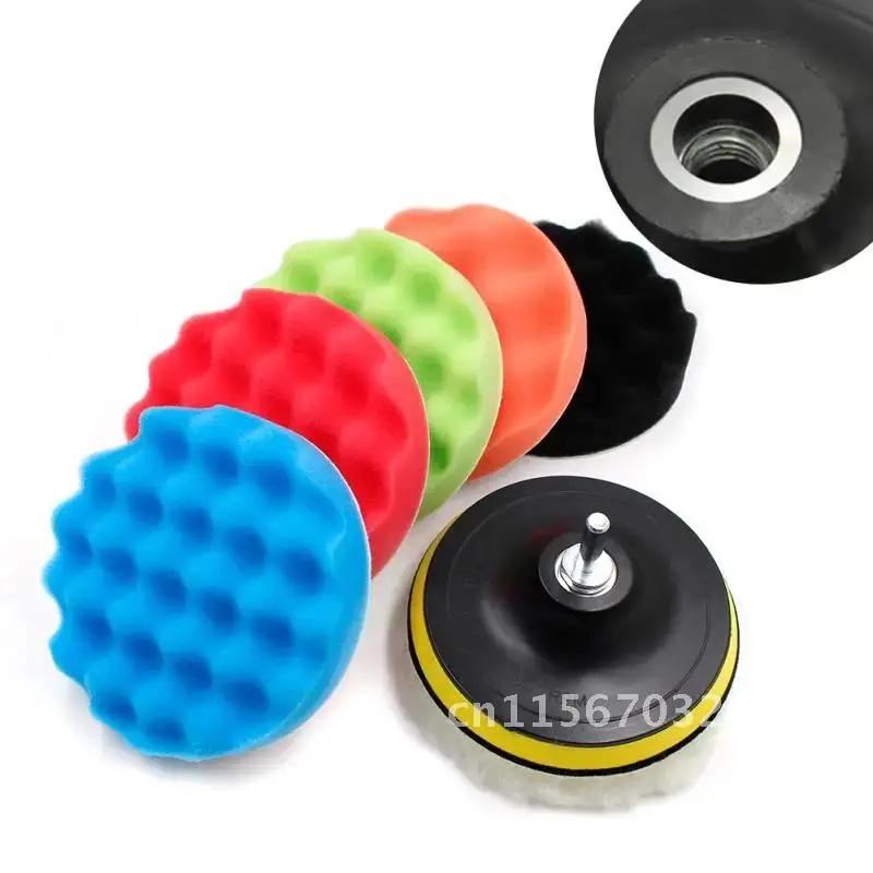 11Pcs/Set Self-Adhesive Buffing Waxing Sponge Wool Wheel Polishing Pad For Car Polisher Drill Adap 8PCS 3inch Car Polishing Disc