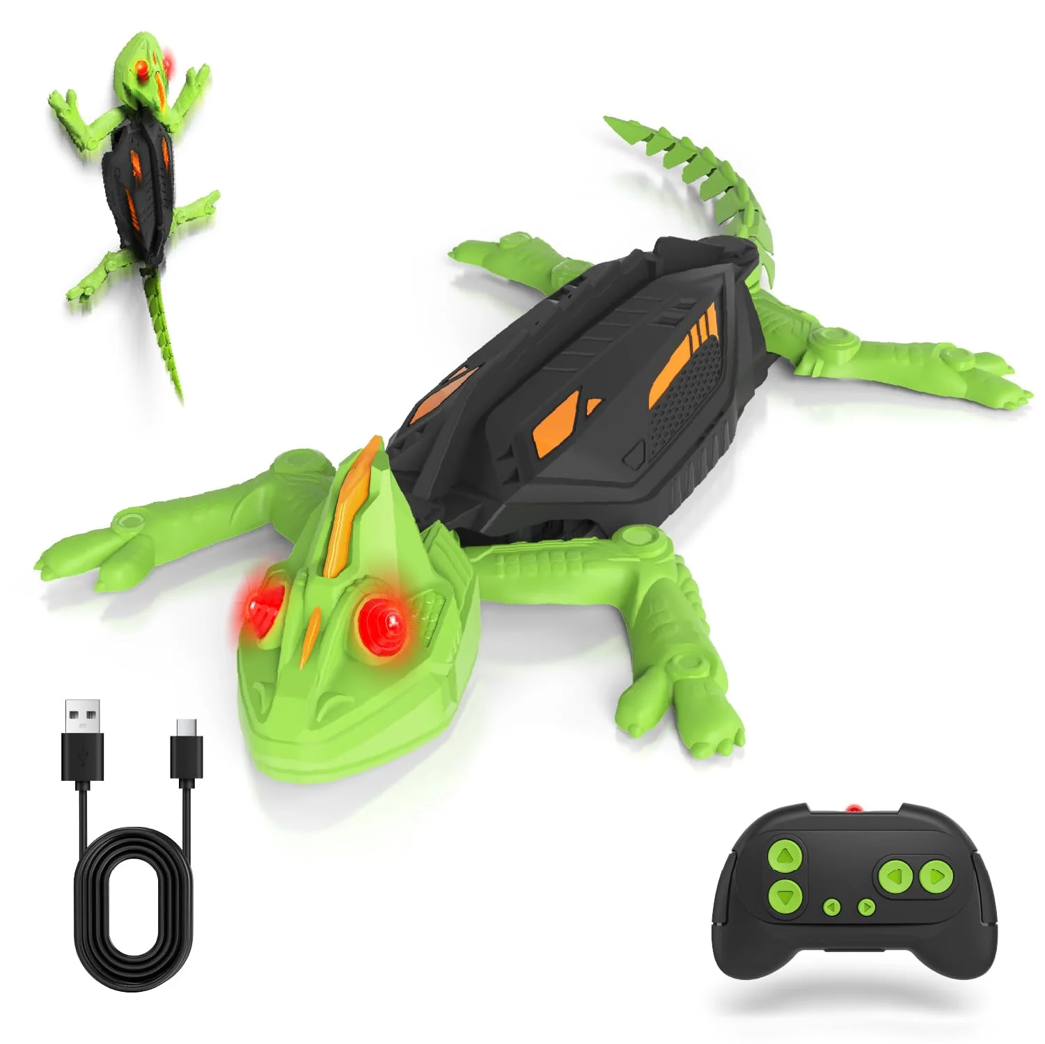 RC 벽타기 도마뱀 장난감, 리모컨 도마뱀 자동차, 중력에 맞서는 전기 크롤러, 어린이용 재미있는 동물 장난감, 할로윈용