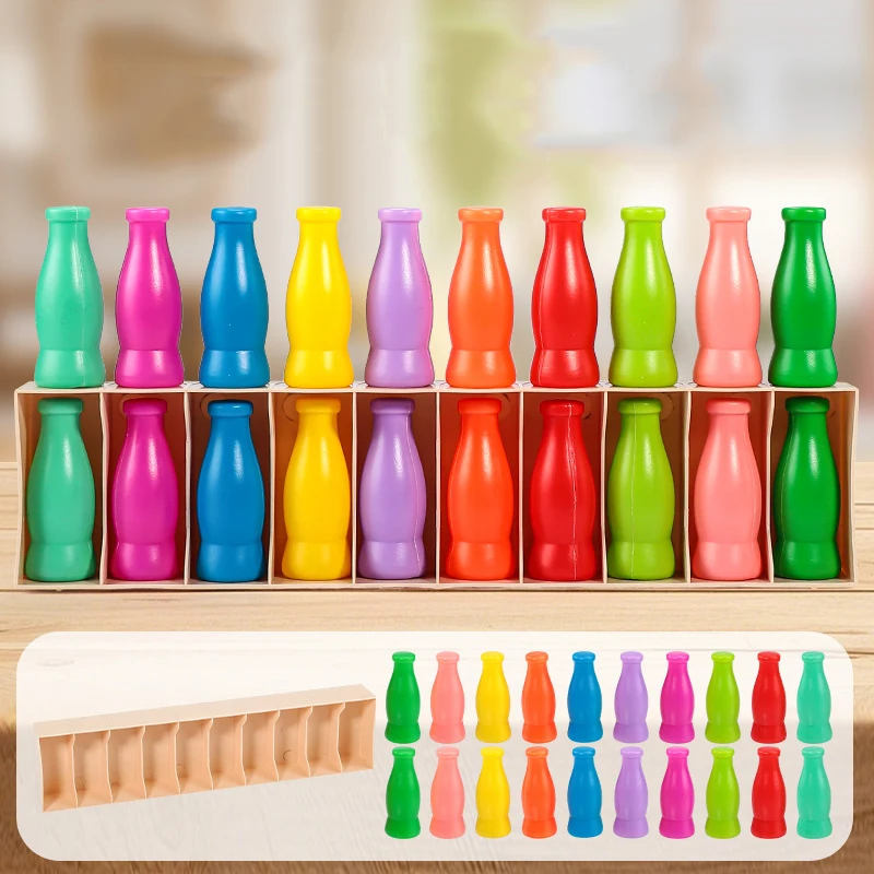 Puzzle Colorful Classification Toy for Kids Guess the Bottle Game, Memory Training Game, parent-child interaction Board Game