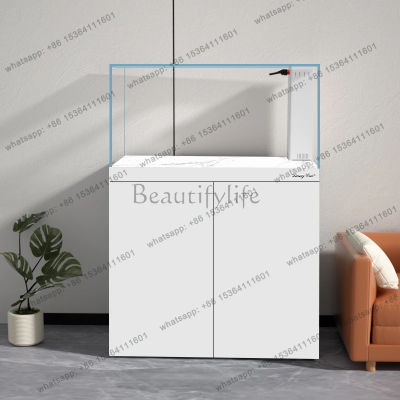 

Living Room Large Ultra-white Glass Integrated Stretch Bar Bottom Filter Right Angle Overflow Cylinder