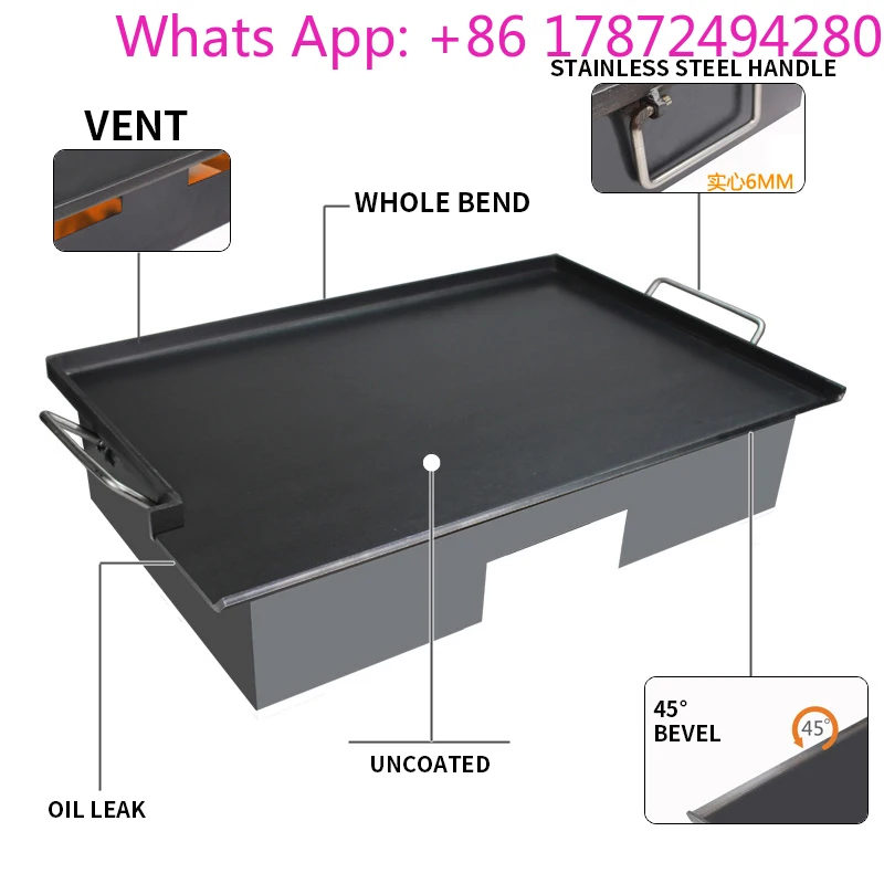 Teppanyaki Teppanyaki Special Equipment for Commercial Teppanyaki Squid Korean Snack Processing//Without Heating Electric Stove