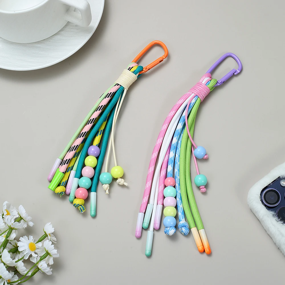 New Universal Braided Mobile Phone Lanyard Strap Cute Hanging Chain Loop Strap Patch Wristband Phone Detachable