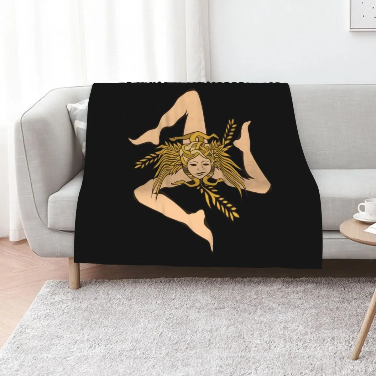 Sicily Trinacria Throw Blanket cosplay anime Thin Thermals For Travel Soft Beds manga Blankets For Bed Blankets