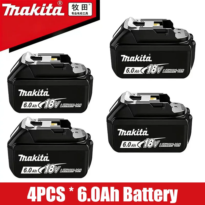 

Makita Original Lithium ion Rechargeable Battery 18V 6000mAh 18v Replacement Batteries BL1860 BL1830 BL1850 BL1860B