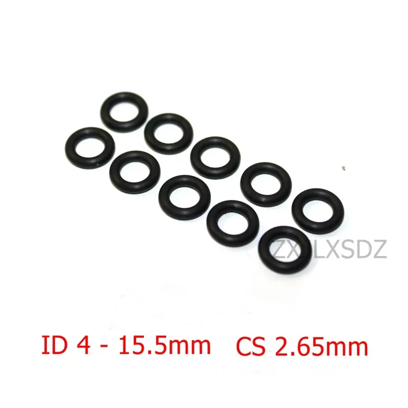 100 PCS NBR rubber O ring O-ring Oring Seal Rubber Gaskets CS 2.65mm x ID 4 5.3 6 7.1 7.6 8 10 11.2 11.8 12.5 13.2 14 15mm