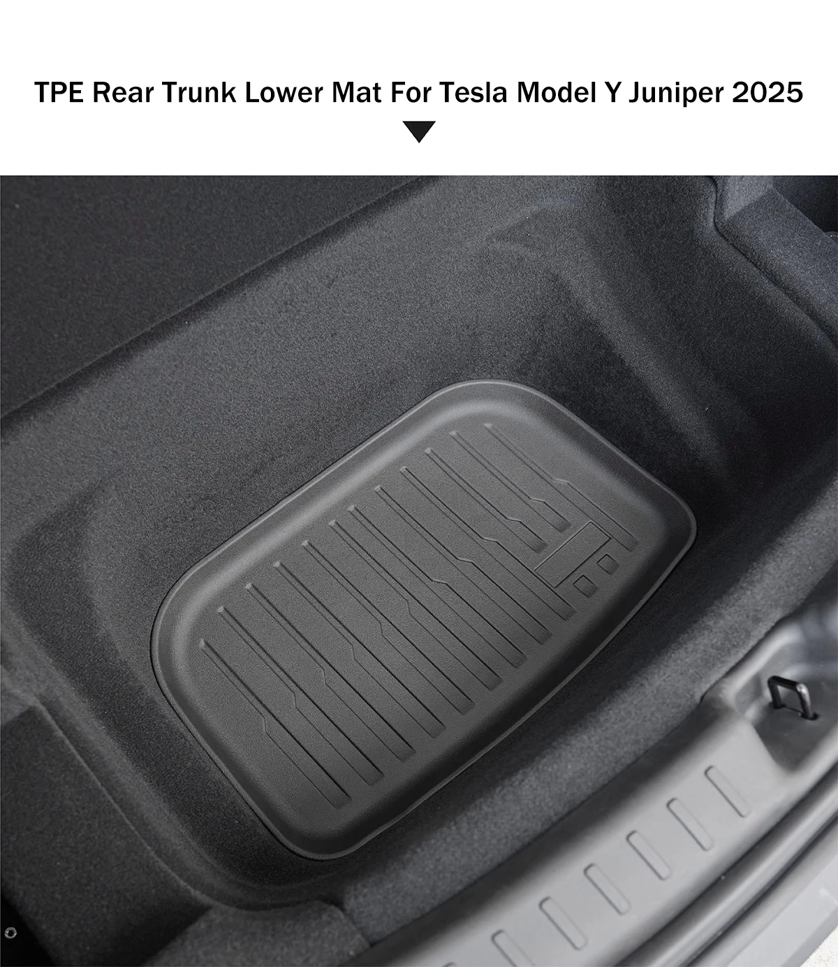 NeuFür Tesla ModelY Juniper2025 Vorne Hinten Stamm Matten Cargo Liner Wasserdichte Anti-slip TPE Pads Alle Wetter Innen Zubehör – Detail 3