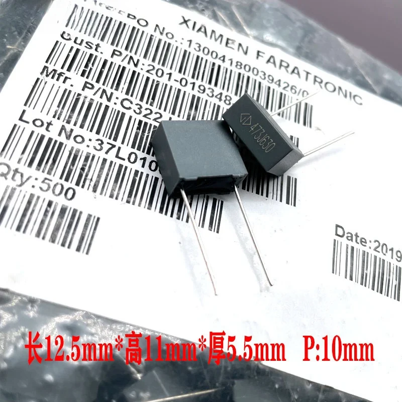 10PCS C32 Xiamen Farah MKP 473 47nf 0.047uf 630v 2J safety film capacitor P10