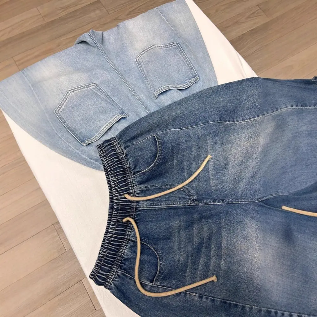 

Korean Style Slim Fit Denim Jeans for Women Summer Loose Casual Classic Distressed Retro Petite Pants