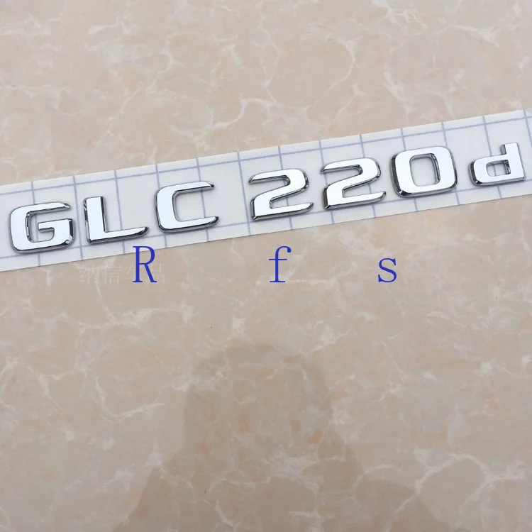 3D ABS Lettere E220d GLC220d C220d C250d GLE350d 4Matic Emblem per Mercedes Benz W205 Bagagliaio di Un\'auto Autoadesivo di Marchio