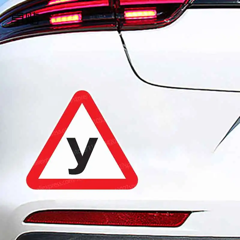 Waterproof Novice Driver Car Stickers - Student Driving Logo Decals for Rear Windows And Bumper Auto Vinyl Graphics HE02