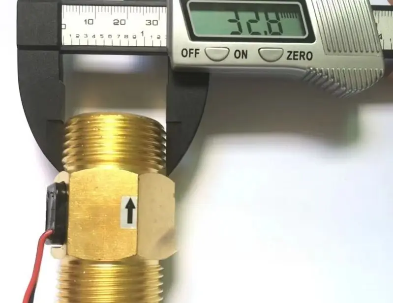1 Inch Thread DN25 All Copper Water Flow Sensor, Pulse NPN Signal, Liquid Measurement Flowmeter