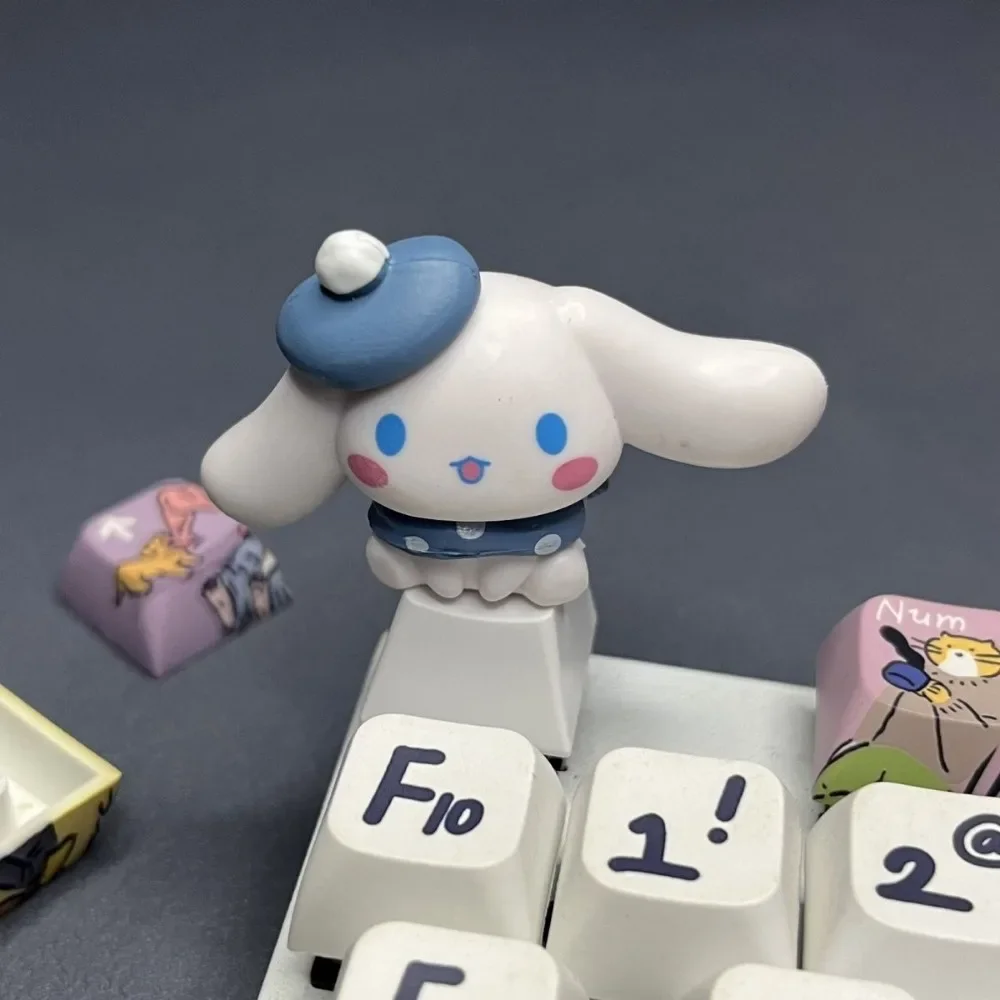 New Sanrio anime DIY big ears Cinnamoroll personalized keycap cartoon mechanical keyboard ESC high-looking white dog keycap gift