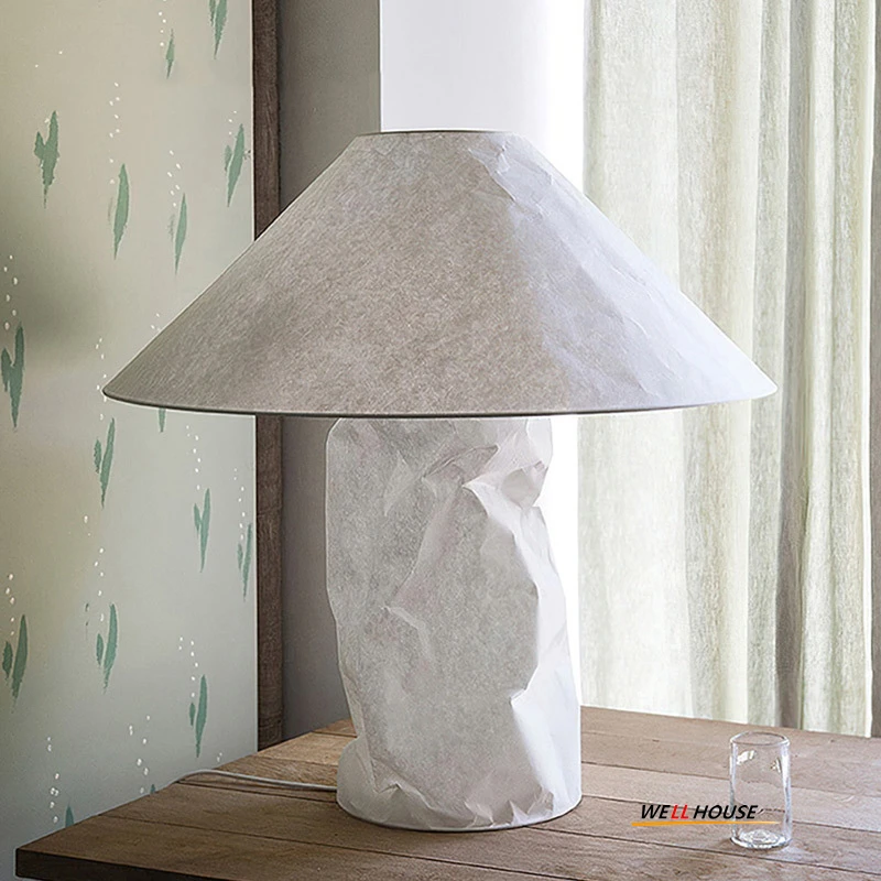 Japanese Paper Floor Lamp Nordic Ingo Maurer Lampampe Table Lamp For Bedroom Bedside Living Room Hotel Decor LED Wabi Sabi Lamp